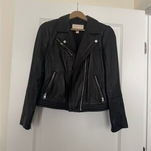 Michael Kors Black Faux Leather Jacket